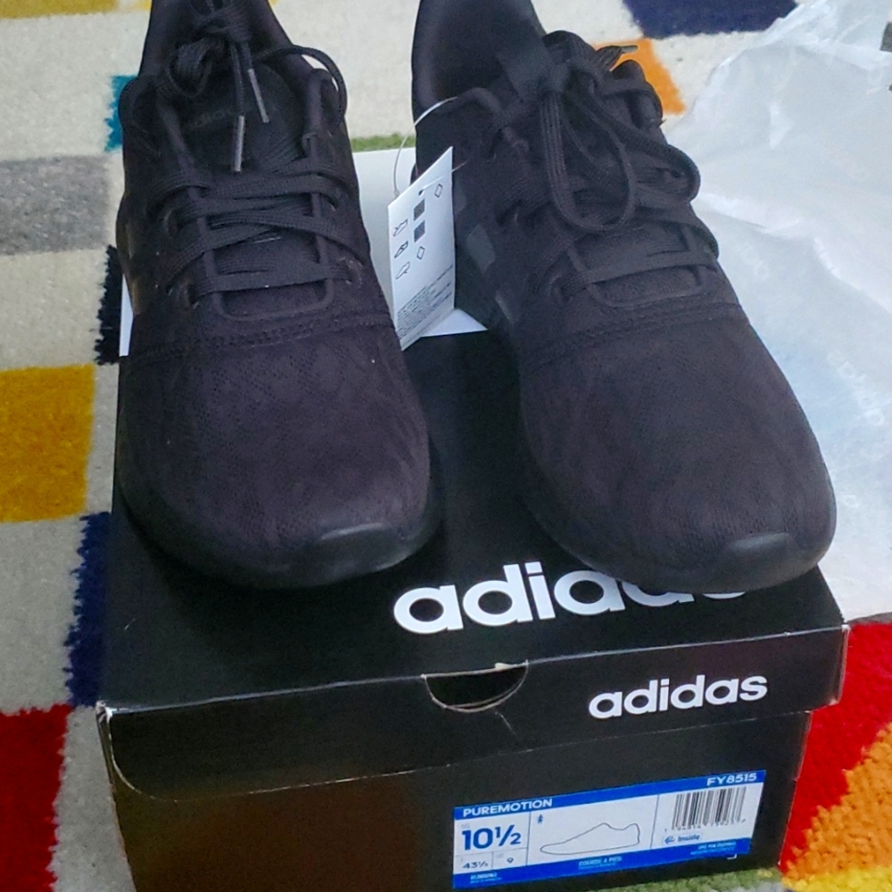New in box black adidas puremotion sneakers
